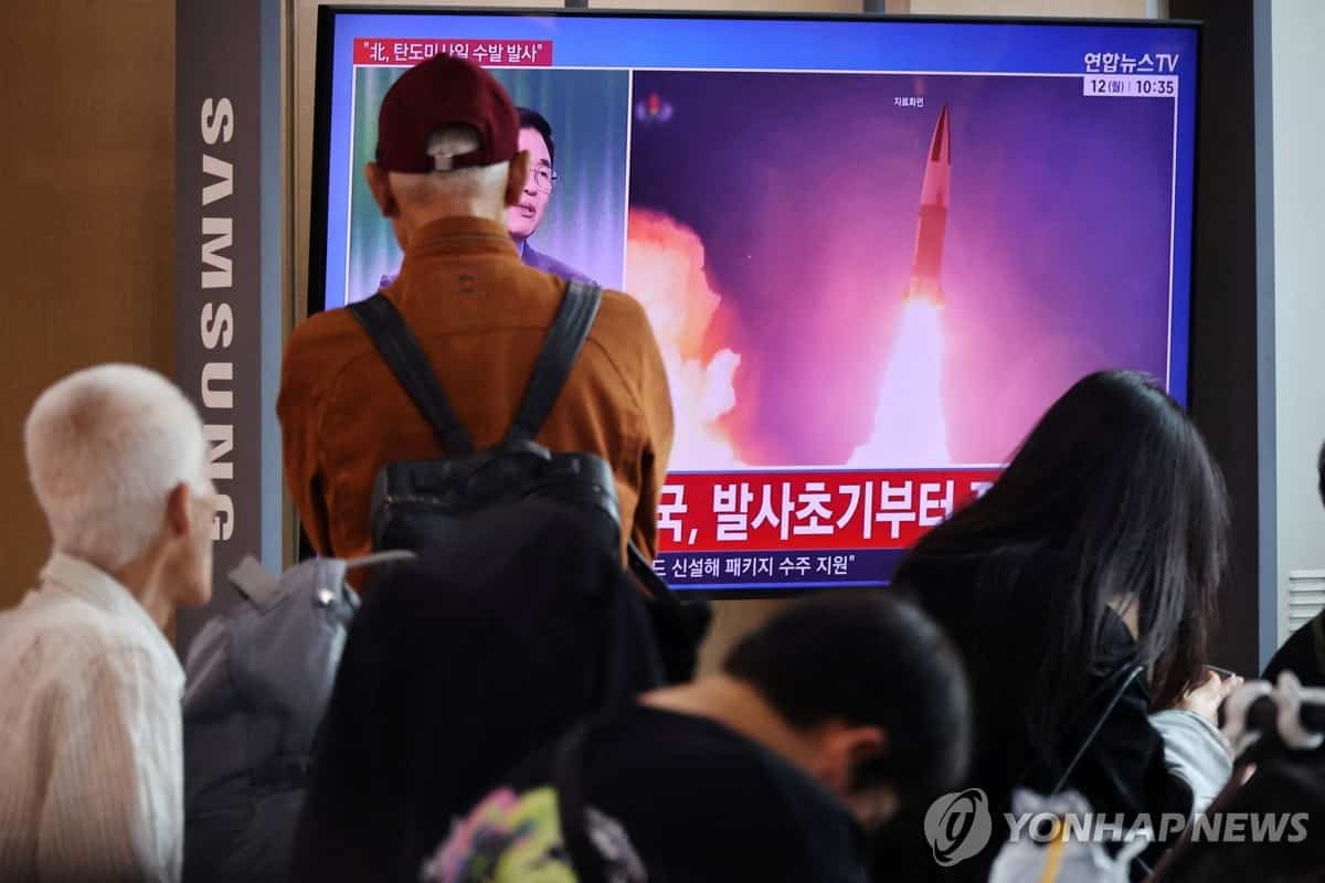 North Korea fires around a dozen short-range ballistic missiles toward East Sea