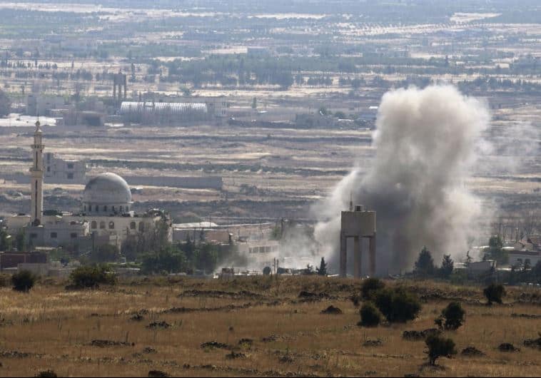 Israel shells Syrian Golan Heights, sparking fire