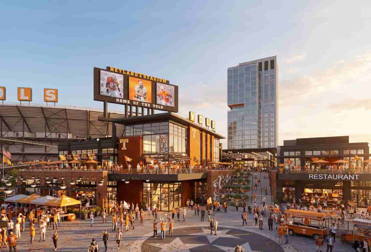 KKR-backed venture launches $288M mixed-use project at University of Tennessee stadium