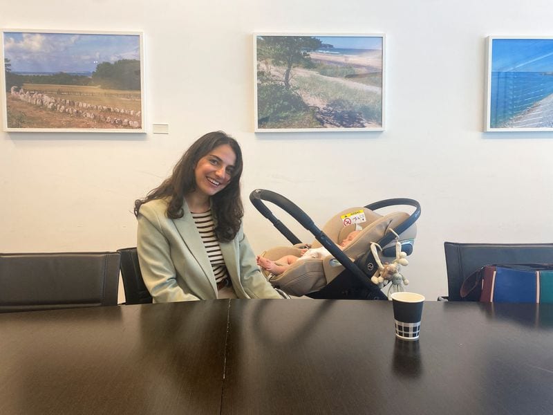 Swedish minister brings baby to EU meeting, a first for the bloc