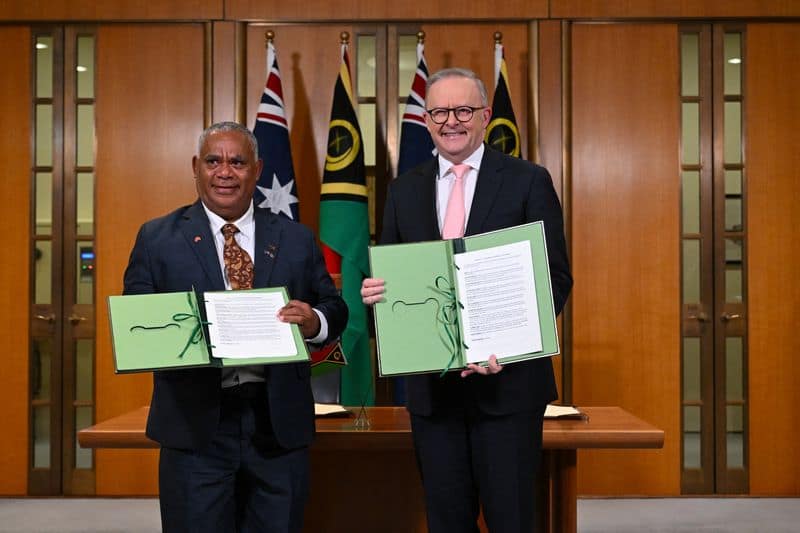 Australia, Vanuatu Sign Security Pact Amid China Influence Battle