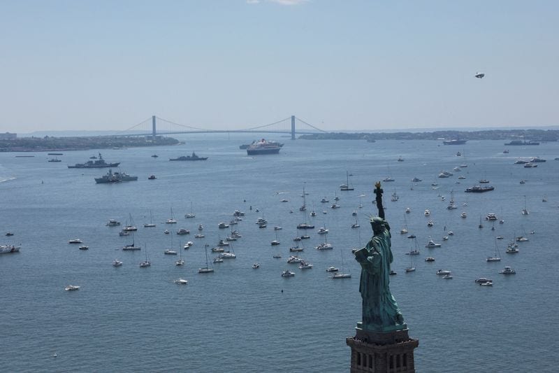 US Coast Guard removes vessel from parade over 'politically charged' banners