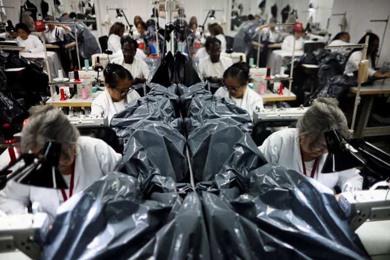 Venezuelan fashion workshop swaps gowns for body bags after deadly earthquakes