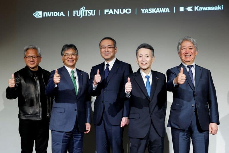 Nvidia CEO Jensen Huang partners with Japanese robotics firms