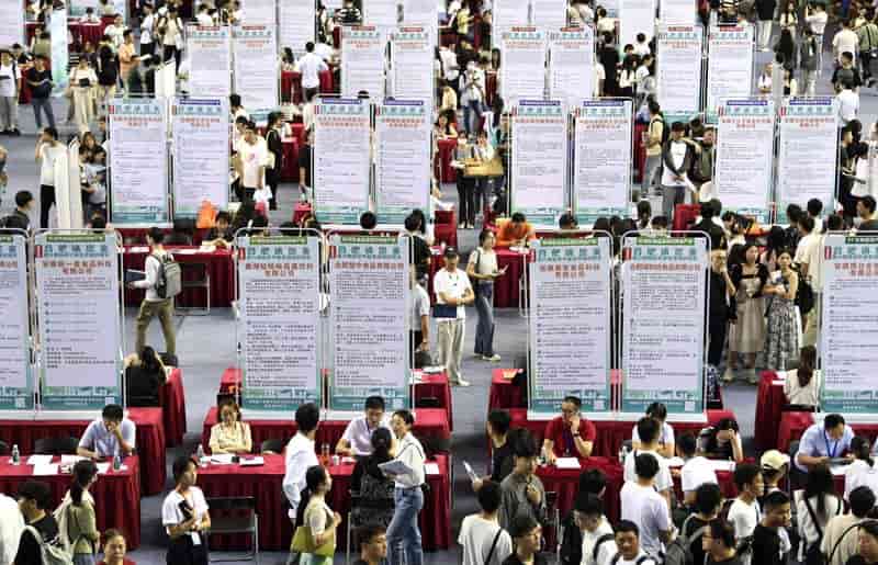 China youth unemployment rate hits 12-month low in June