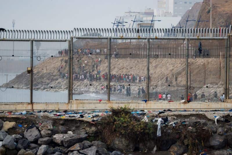 Spain Installs Floating Barrier in Ceuta After Migrant Surge