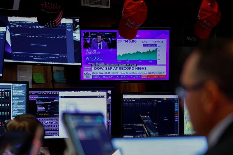 US Stocks Reach Record Highs on Strong Earnings and Easing Oil Prices