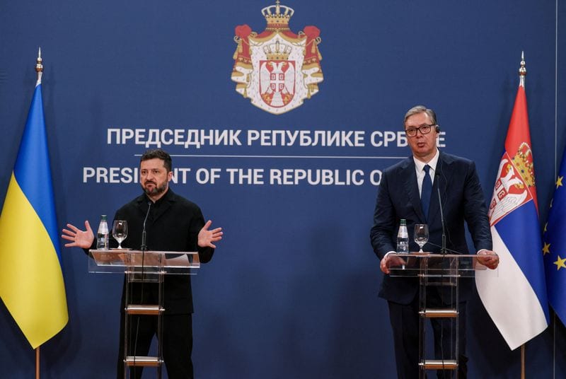 Zelensky, Vucic pledge closer economic ties, Serbia backs Ukraine's territorial integrity