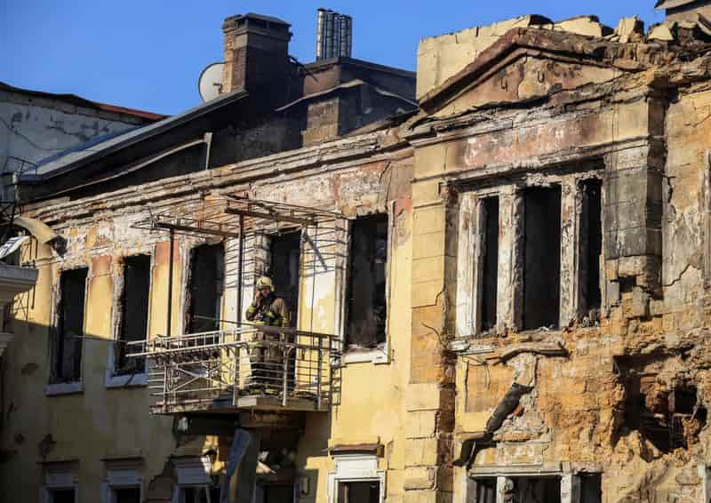 Russia attacks Odesa port, damaging infrastructure and causing power outages