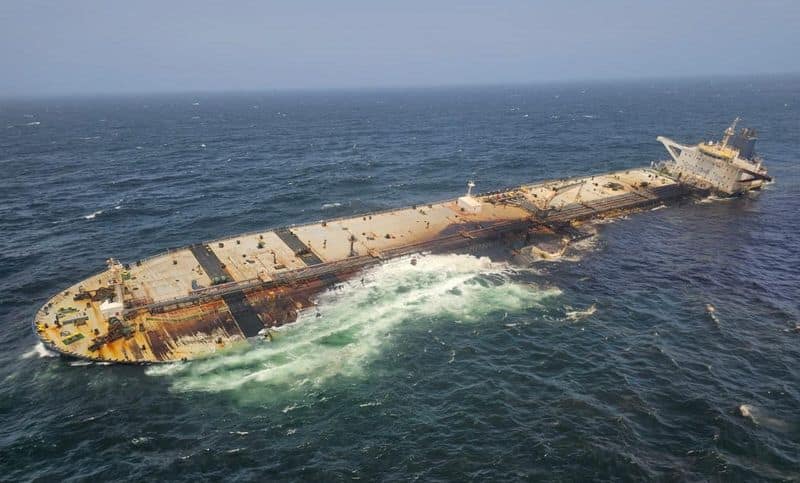 Two oil slicks appear in Gulf after vessel strike near Iran