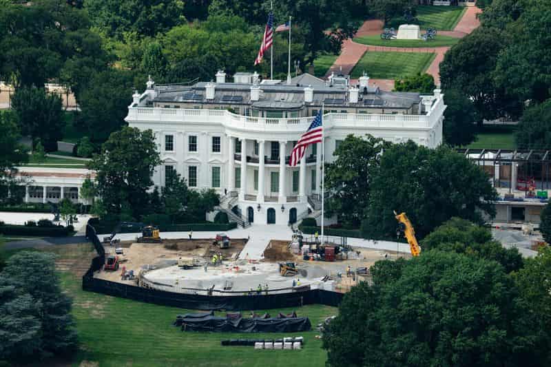 Trump touts White House construction projects amid political pressures
