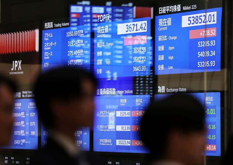 Asian shares fall as U.S. yields, oil prices remain elevated