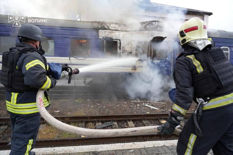Russia drone strike on train near Ukraine border aimed to deter allies, EU diplomat says