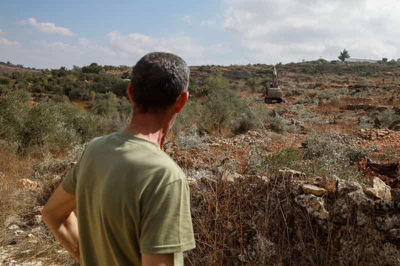 Israeli bulldozers uproot Palestinian olive trees ahead of harvest