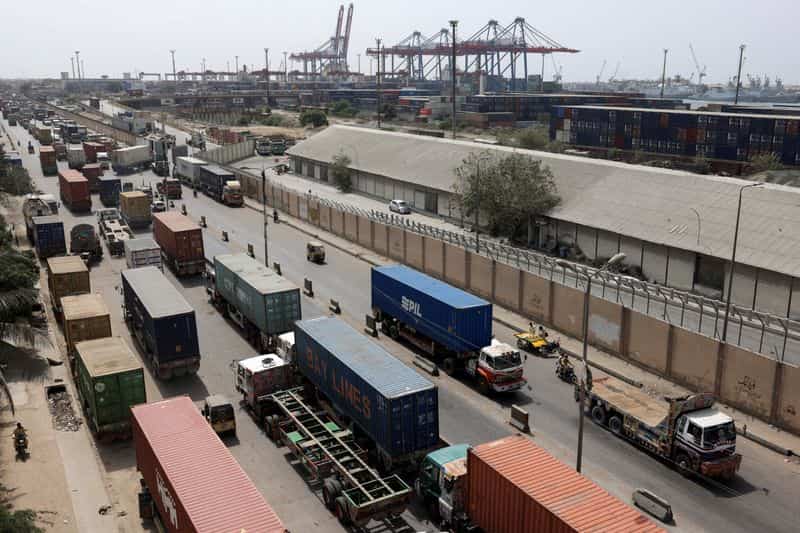 Pakistan police seize trucks, blocking cargo routes amid political unrest