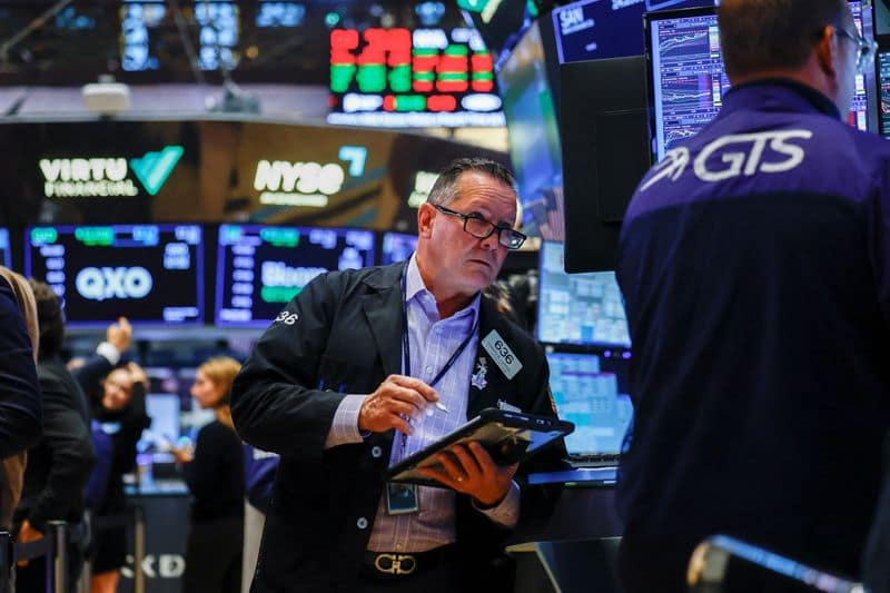 Tech stocks fall on AI spending worries, elevated yields
