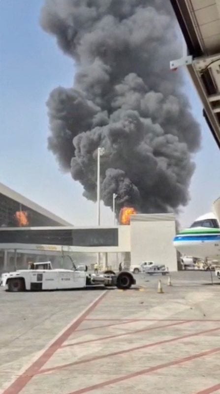 Riyadh airport blast heard amid Houthi escalation; flights cancelled