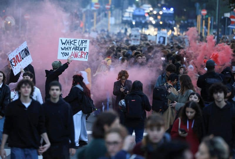 Protests erupt in Italian cities with clashes reported